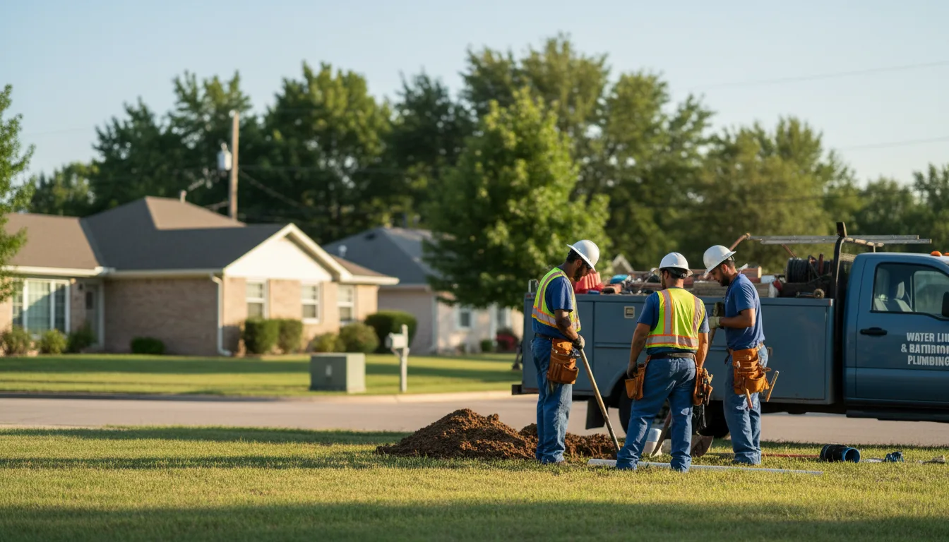 Residential water line and bathroom plumbing service in Welton, IA